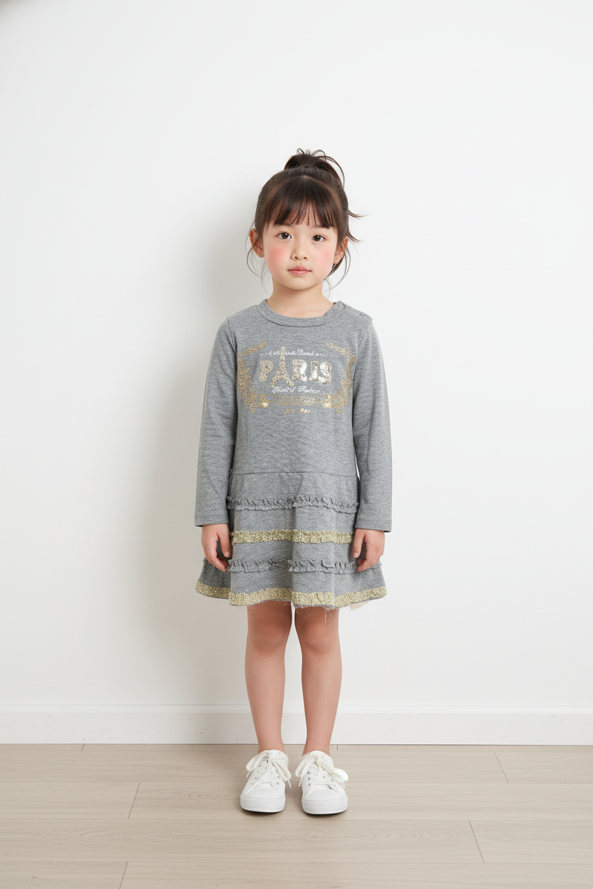 Faux Fur Shrug and Paris Slogan Two Piece