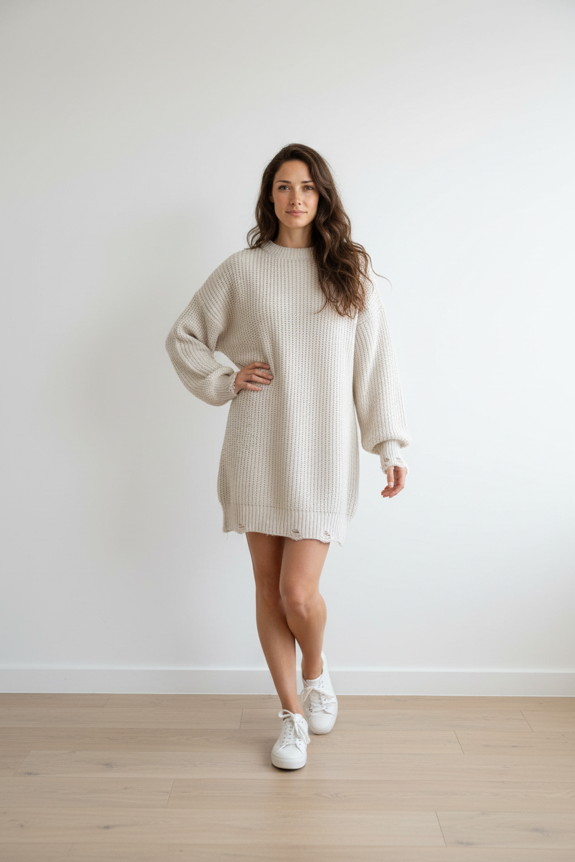 Knitted Jumper Tunic Dress